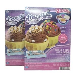 2 Pack Easy Bake Freezy Bake CHOCOLATE Ice Cream Refill Mix